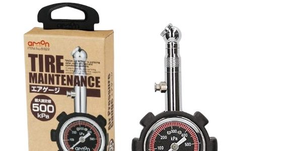 【安托華推薦】日本AMON 專業圓型胎壓計 8822 輕量型胎壓計 500kPa | 附收納袋 胎壓測量器(可洩壓)