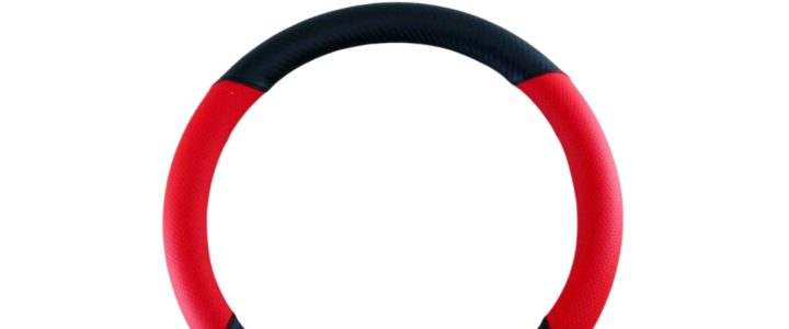 【安托華推薦】ARTA碳纖紋方向盤套S-紅